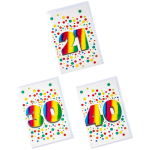 Birthday Greeting Card & Envelope, Milestone - Ages - 21, 30 or 40 Years